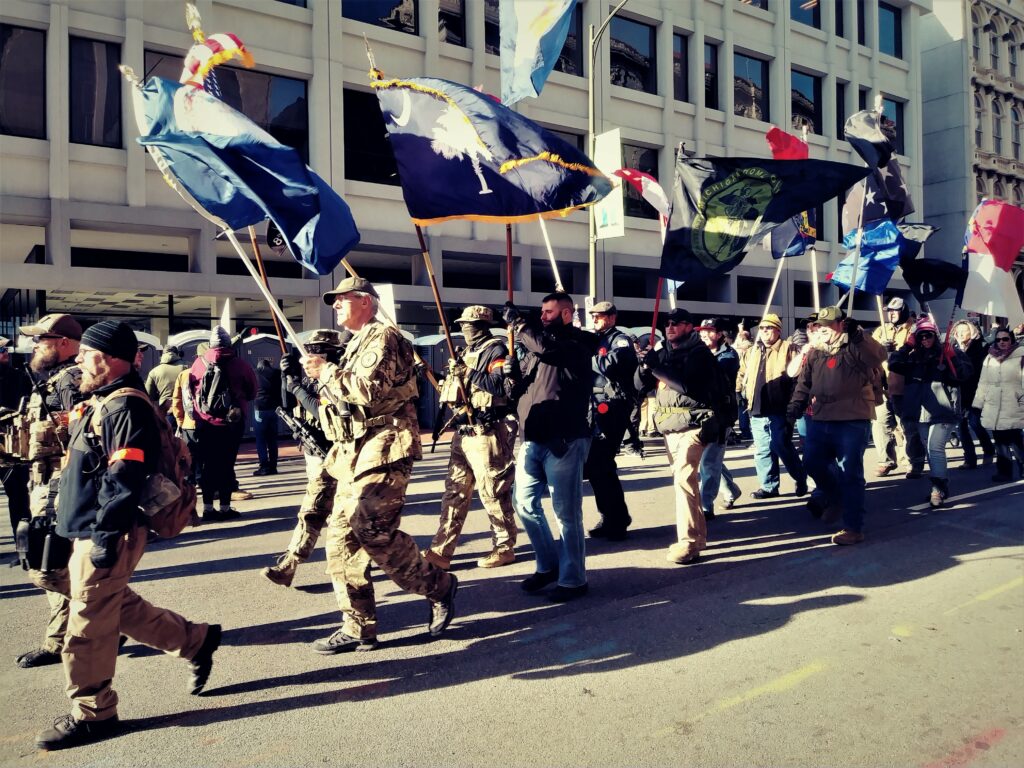 2nd amendment supporters marching in Richmond