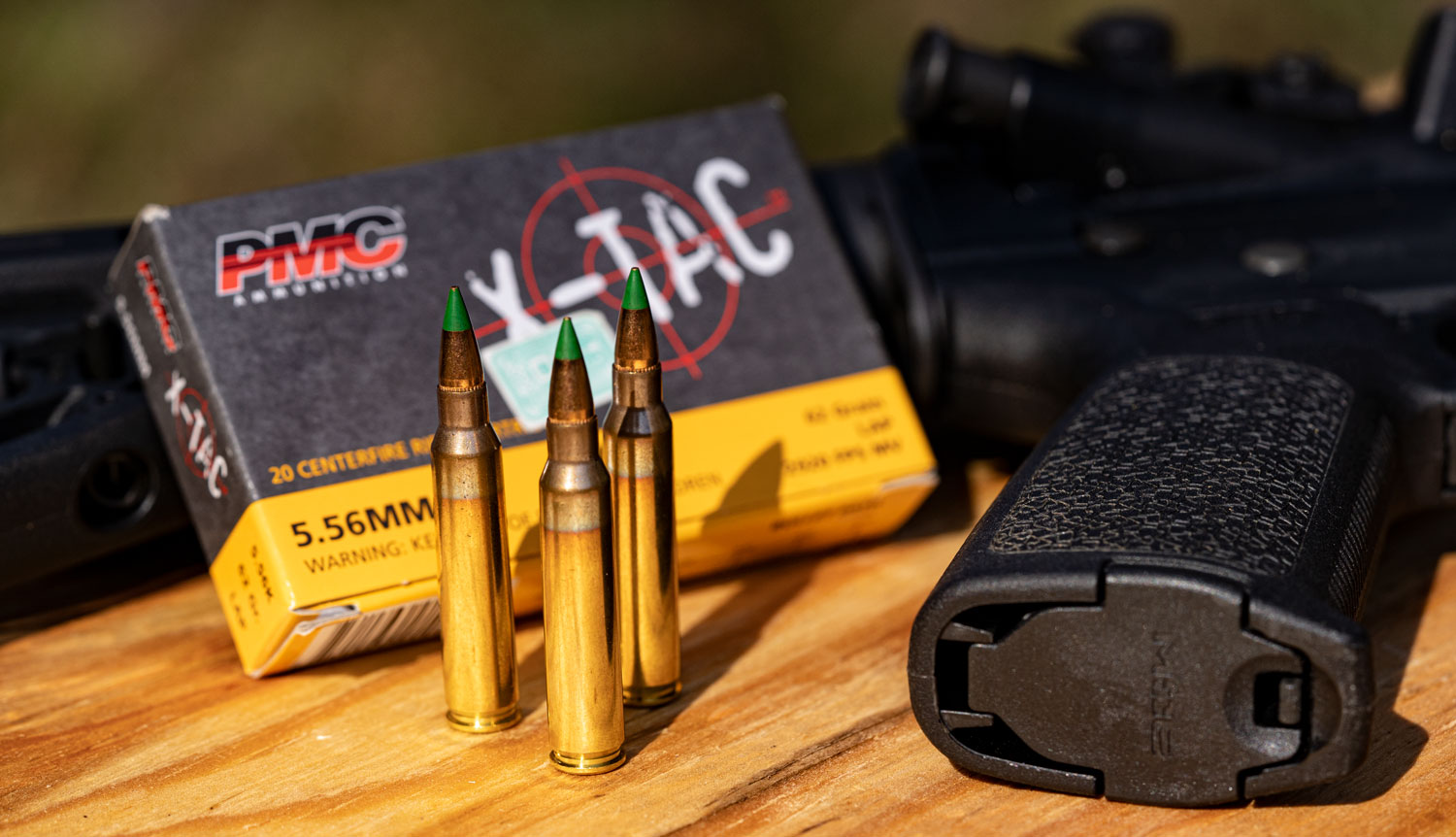 bullets made with a steel core with a rifle at the range