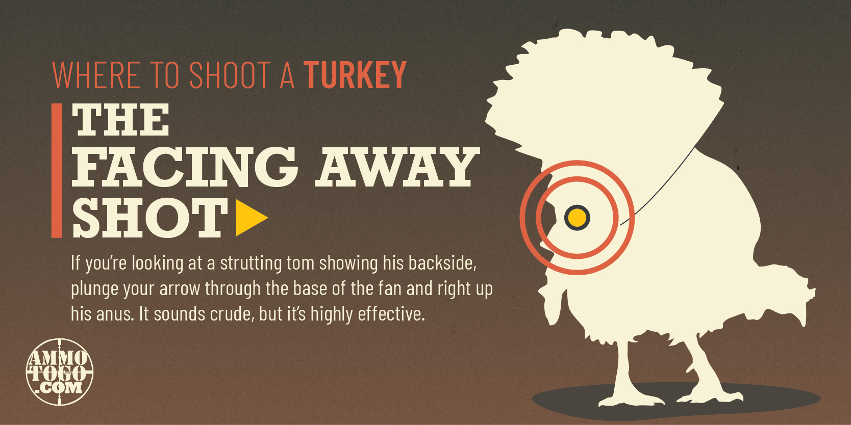 where to shoot a turkey when he's facing away